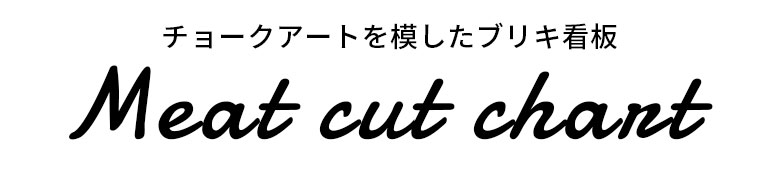 チョークアートを模したブリキ看板