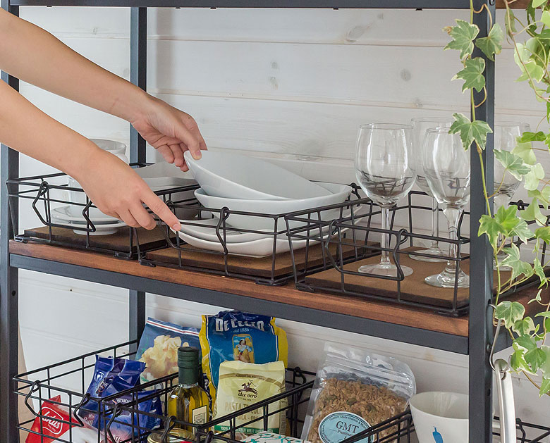 キッチンやリビングでの収納に