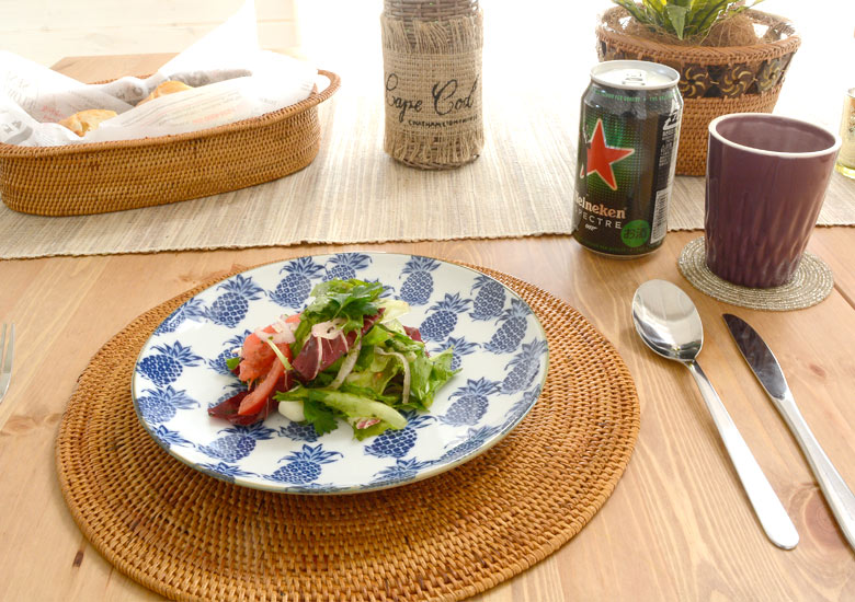食器 皿 絵皿 プレート アジアンプレート バナナリーフ バナナ リーフ キッチン アジアン雑貨 バリ雑貨