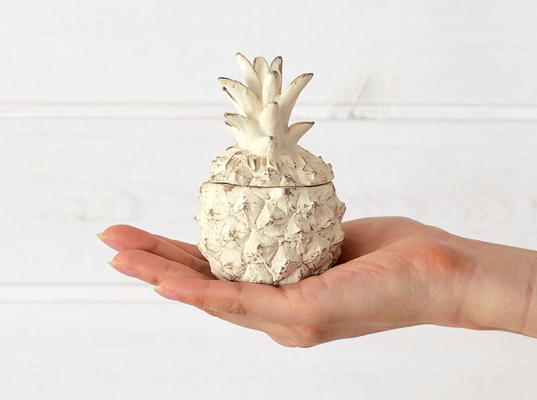 パイナップル アンティーク オブジェ 植物 小物入れ アクセサリーボックス クリップホルダー