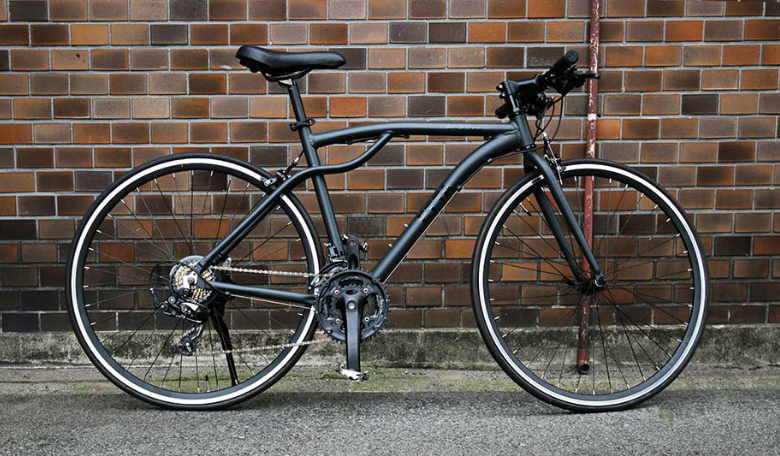 自転車 クロスバイク 街乗り アルミ シンプル グレー 21段変速
