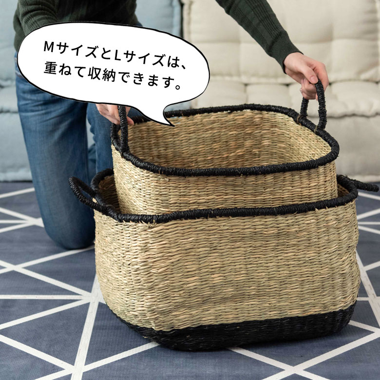 MサイズとLサイズは、重ねて収納できます。