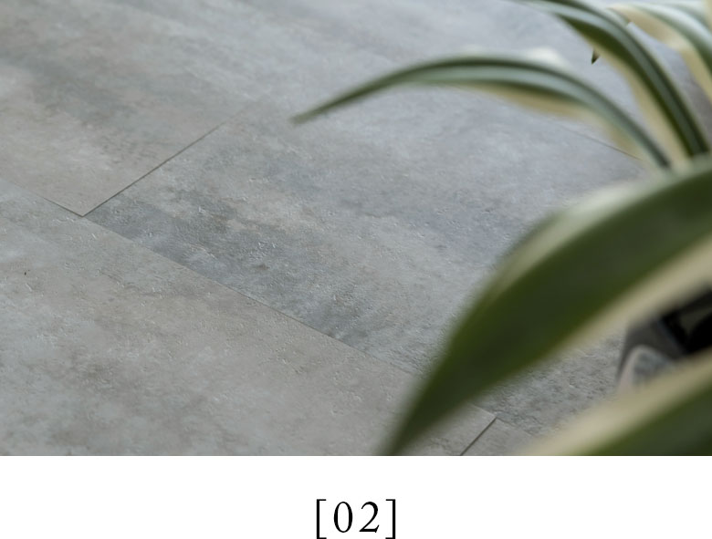 本物の石材のリアルさを再現したフロアタイル