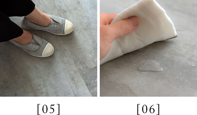 土足OK。撥水加工でお手入れも簡単。