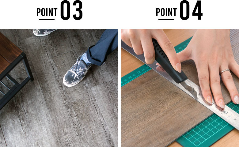 土足OK！丈夫な表面