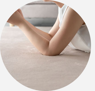 低反発ラグは熱を加えることによって形状回復します