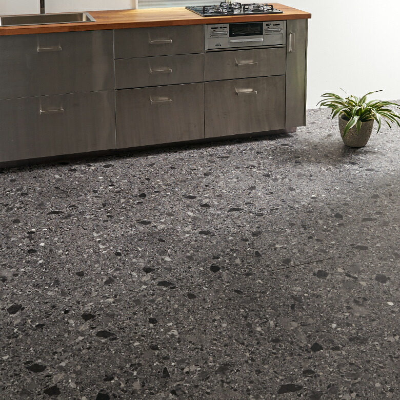 スタイリッシュな印象に仕上がるテラゾ柄