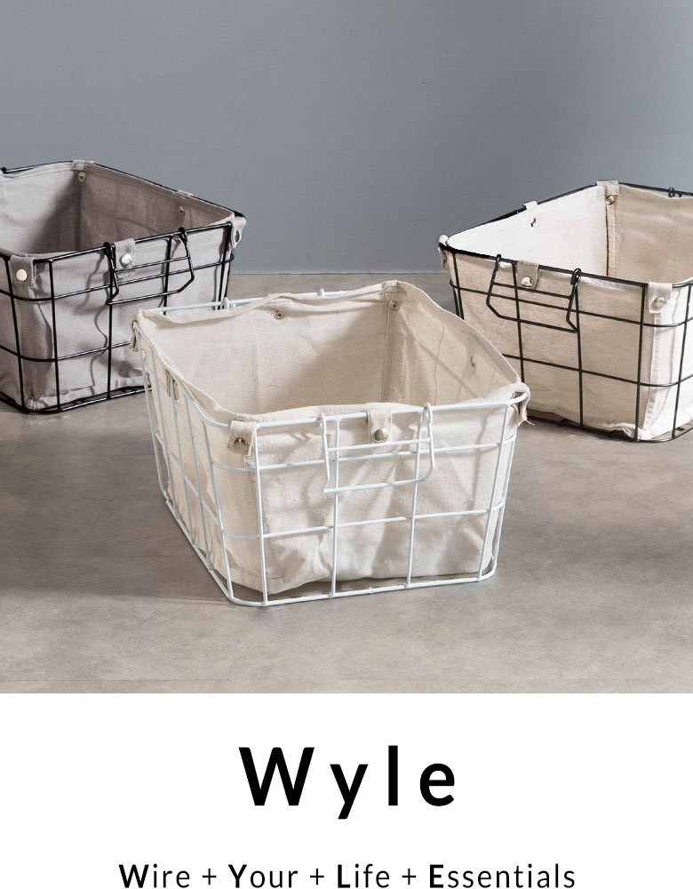 散らかりやすい毎日をシンプルに整えるワイヤーバスケットシリーズ「Wyle(ワイル)」