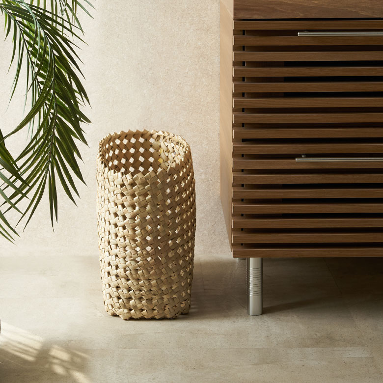 スマートサイズの収納かご