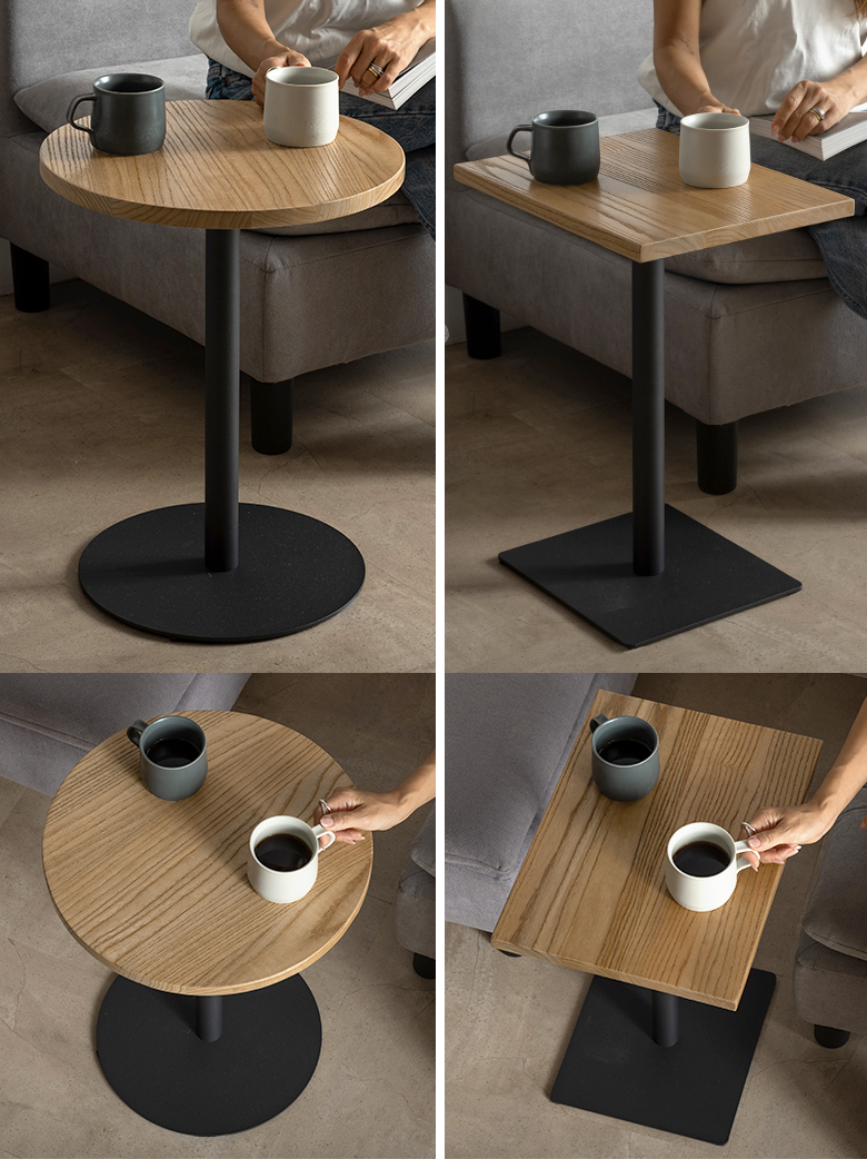 約W40×D40×H50cmのラウンドと、約W30×D40×H50cmのスリムなレクタングルの2サイズ
