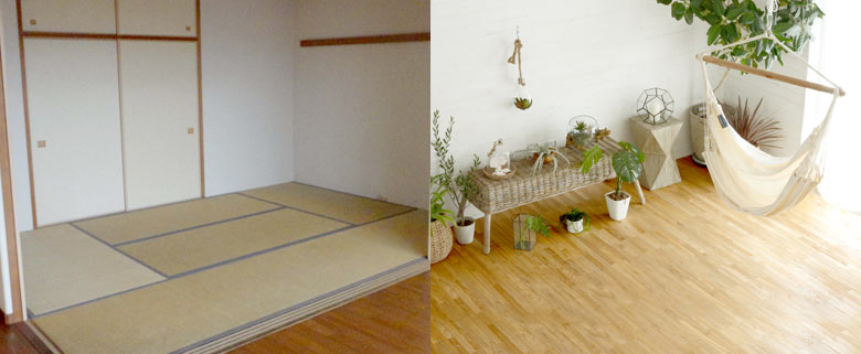 天然木 無垢材のウッドカーペット 抗菌加工でお子様やペットも安心