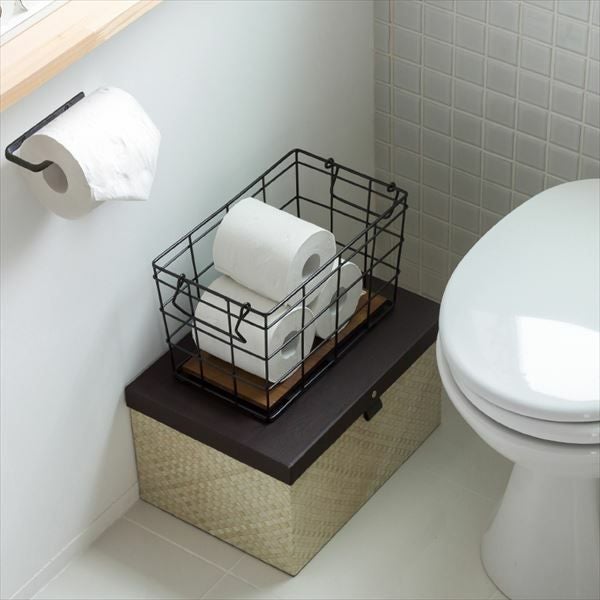 たまや様 オーダーバスケット、トイレットペーパー入れ完成品 CDや調味料の収納にちょうどいいスクエア型ワイヤーバスケット 約W30