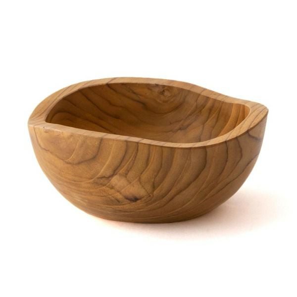 トレイ チークウッド 木製 ウッド ボウル Mサイズ ハンドメイド [11588