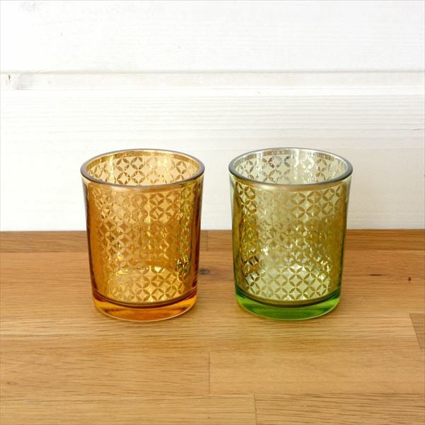 ガラスのキャンドルホルダーカップ(3色展開)(62210-62211-62212