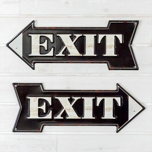 EXIT】ヴィンテージ風 サインボード(65240)【生活雑貨のELEMENTS本店 EXIT】ヴィンテージ風 サインボード(65240)【生活雑貨のELEMENTS本店