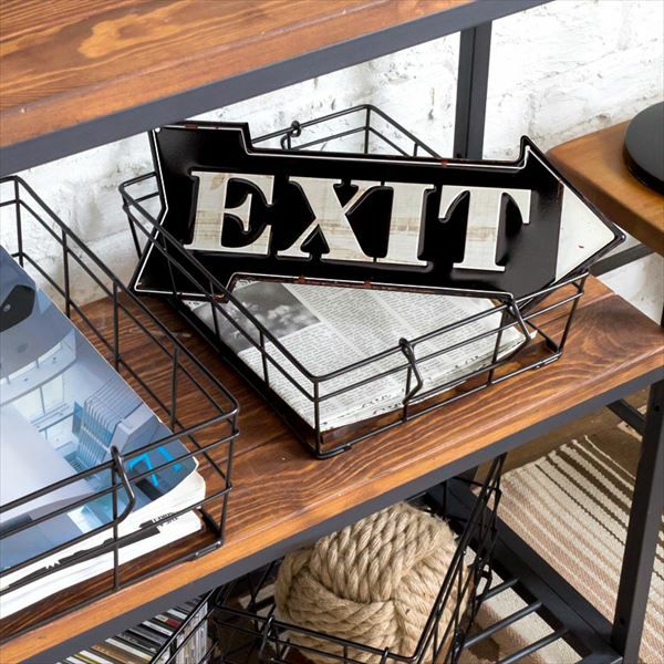 EXIT】ヴィンテージ風 サインボード(65240)【生活雑貨のELEMENTS本店