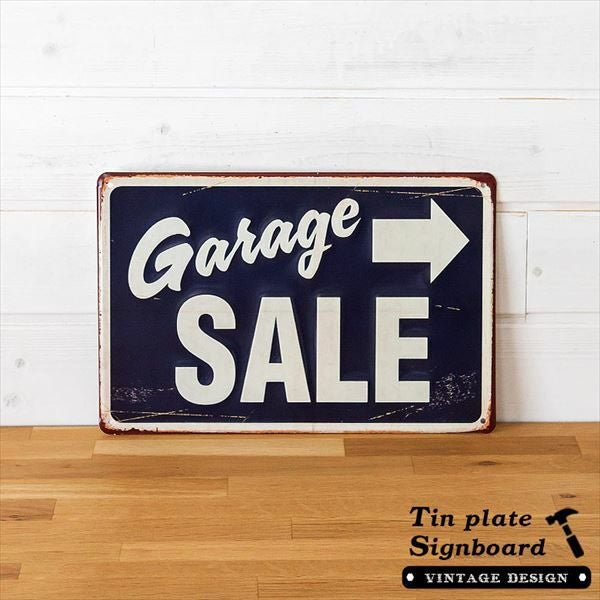 メール便対応】【Garage SALE】ヴィンテージ風 サインボード(65282