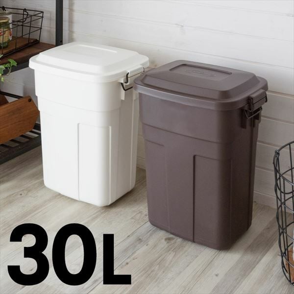 ダウンロック式フタ付きダストボックス 30L(91131)【生活雑貨の
