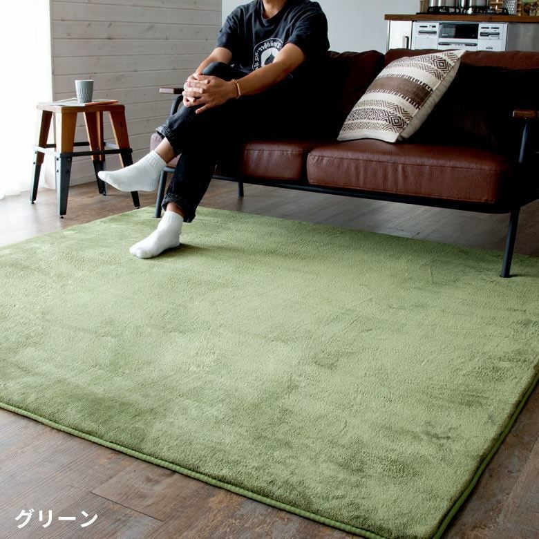 沈み込んでじんわり跳ね返るもっちり弾力ラグ ソフチェ 直径約185cm