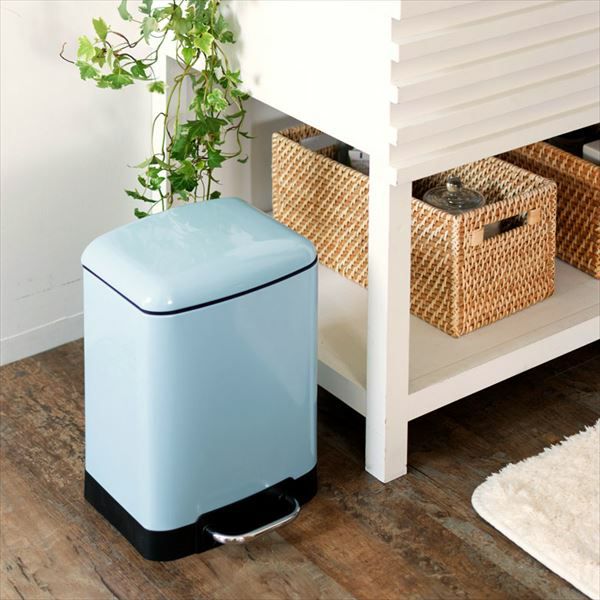 ペダルダストボックス6L ごみ箱 ゴミ箱[サックスブルー](66529)【生活