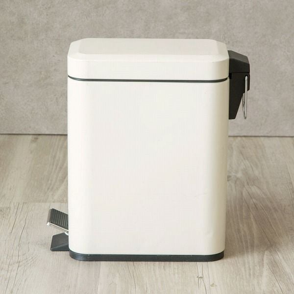 ゴミ箱 ふた付き ペダル 取っ手付き 5L スチール製 [91191]【 ごみ箱