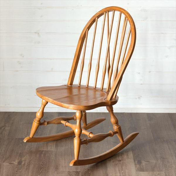 I4★ロッキングチェア★W54cm 木製 ウィンザー 彫刻デザイン リビング 書斎 リラックス アンティーク調 I4☆ロッキングチェア☆W54cm 木製 ウィンザー 彫刻デザイン リビング
