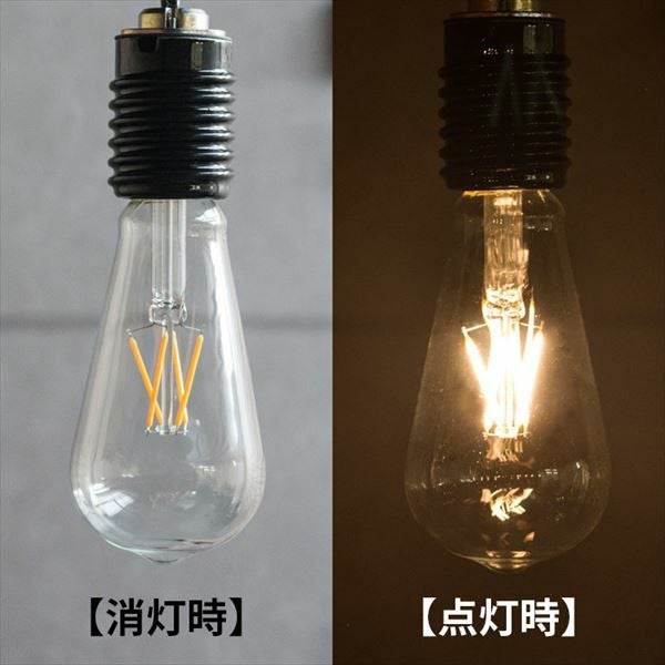 LED電球 レトロランプ エジソン型 E26口金(98400)【生活雑貨のELEMENTS