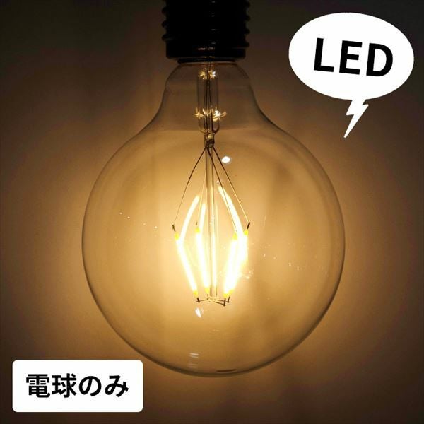 LED電球 レトロランプ エジソン型 ボール形 大きめ 直径12.5cm E26口金