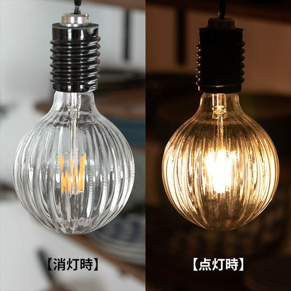 LED電球 レトロランプ エジソン型 ボール形 デザインガラス 直径10.1cm