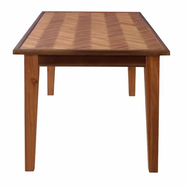 ダイニングテーブル 4人掛け 幅150cm 天然木 ヘリンボーン柄 組立品