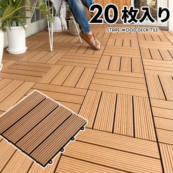 褐色【27枚セット】ウッドパネル ウッドタイル ウッドデッキ 人工木 タンスのゲン ウッドパネル エンドパーツ付 27枚 セット ウッドデッキ