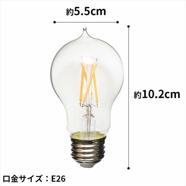 LED電球 レトロランプ エジソン型 E26口金 しずく 雫型 梨型 クリア
