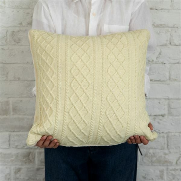 ニット×フェイクファーのリバーシブルクッションカバー 40×40cm [99601