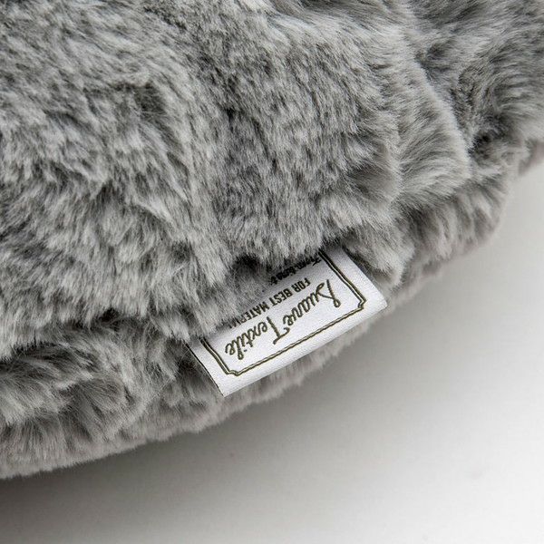 SI ambient lounge グレー ファー 円形クッション クッション アトレ 円形 セアテ ラビットファー ソファー 40cm丸