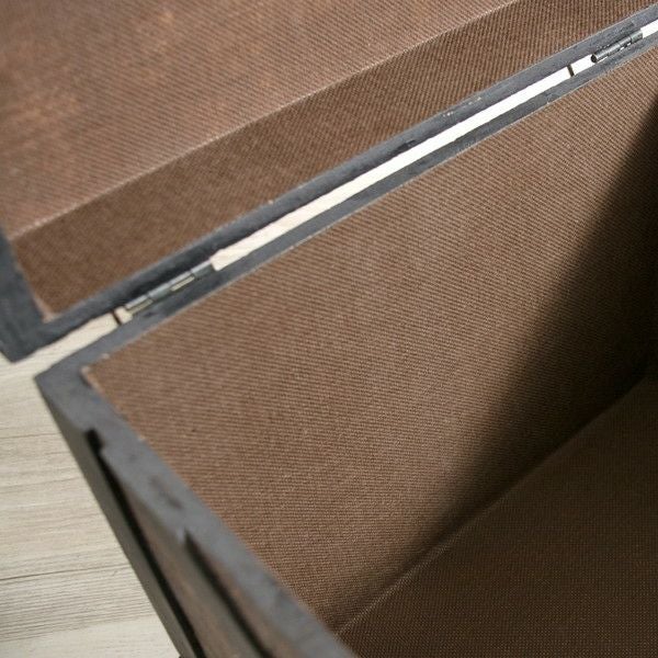 本物の鉄のような質感が魅力のアンティーク風収納ボックスS 幅33cm