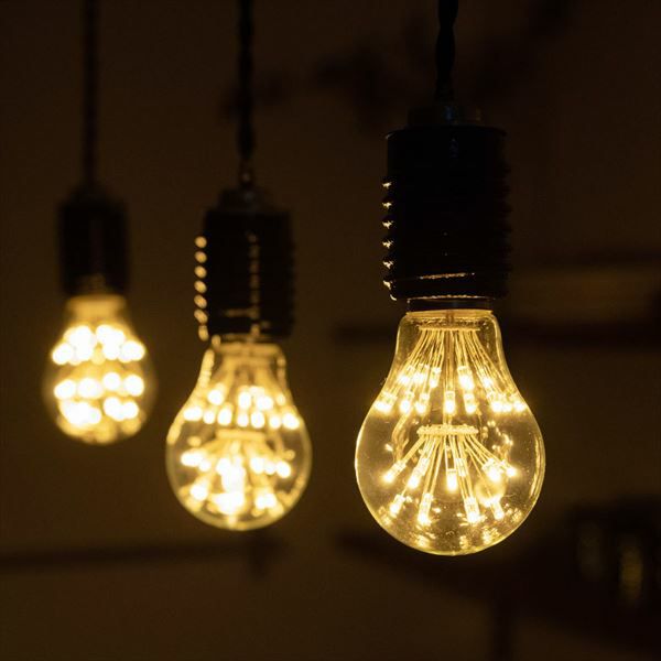 LED電球 レトロランプ エジソン型 スパークリングバルブ 電球色 直径