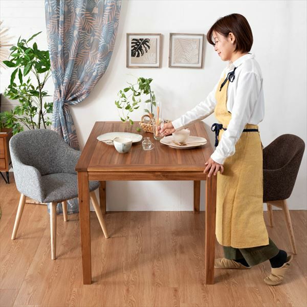 チェア 肘掛付き グレー ブラウン ファブリック [91384-gy 91384-br