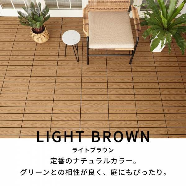 耐久性抜群 人工木ウッドデッキパネル ジョイント式 15枚セット DIY簡単