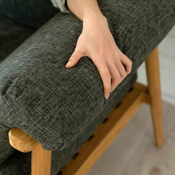 家具設置便】3人掛けソファ 天然木製 幅190cm「TAKE TEAK」 [13730