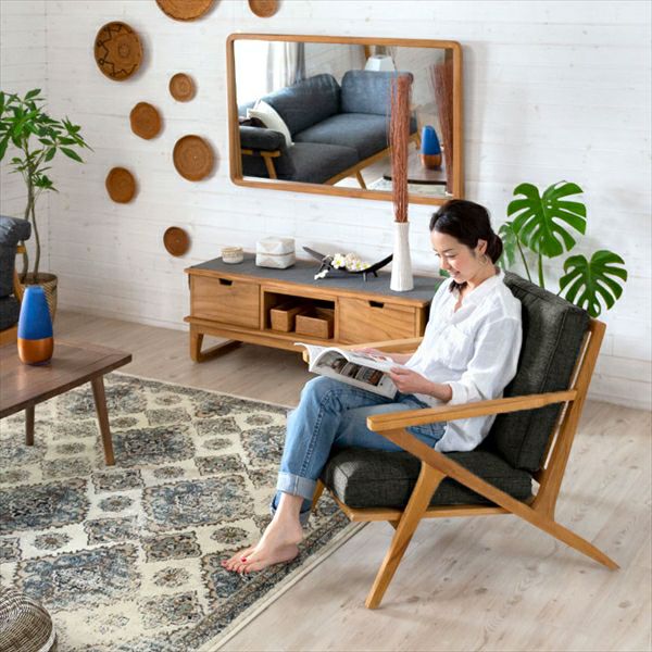 SOGO/相合家具 Meet モダンスタイル1人掛けソファシングルソファ 1人掛けソファ 天然木製 「TAKE TEAK」 [13731] 【 1人掛けソファ