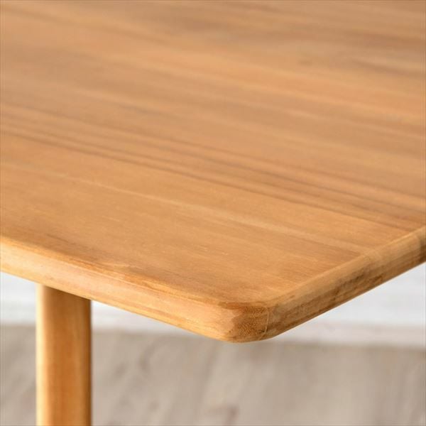 チーク無垢材の重厚感が漂うダイニングテーブル 幅140cm TAKE TEAK