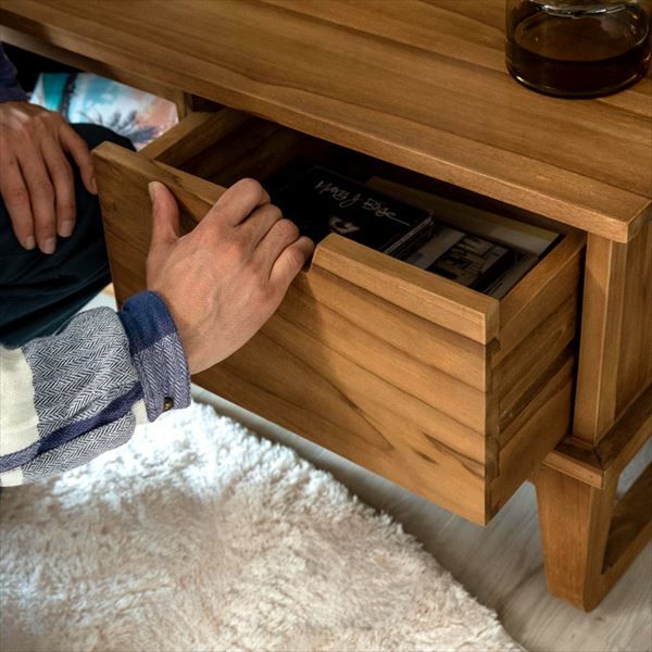 テレビボード 天然木 チーク材製 「TAKE TEAK」 [13735] 【 テレビ台