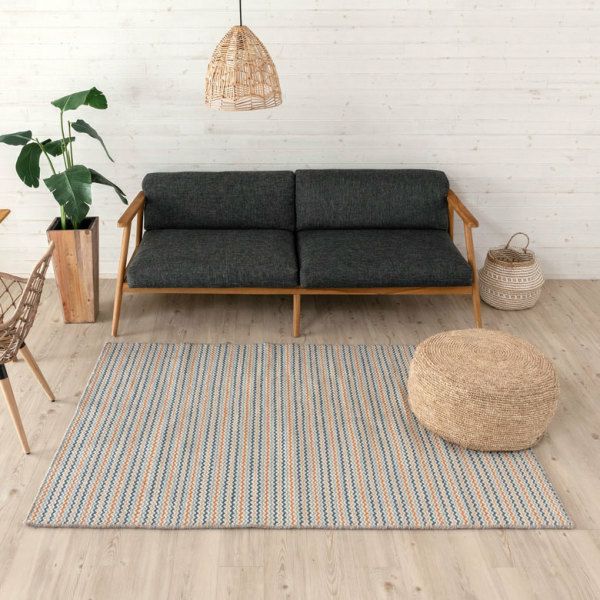 ラグ　ラグマット　カーペット　家具　マット　インテリア　room ラグ ラグマット 約140×200cm インド製 ウール コットン オレンジ