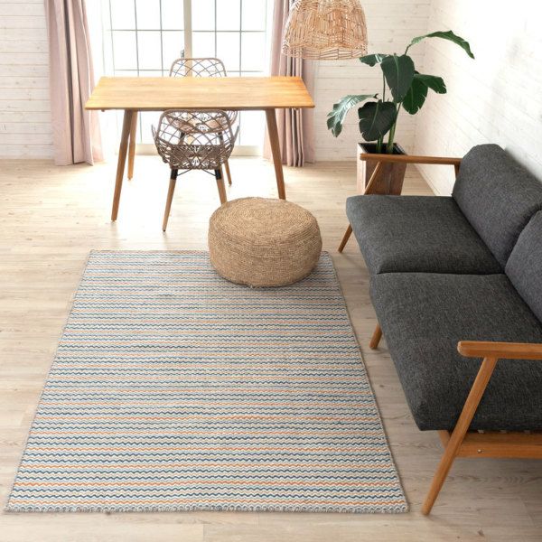 ラグ　ラグマット　カーペット　家具　マット　インテリア　room ラグ ラグマット 約140×200cm インド製 ウール コットン オレンジ