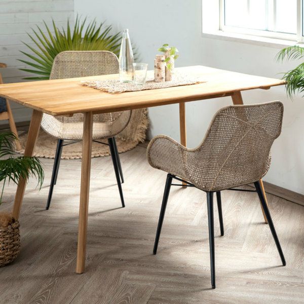 2脚セットラタン製ダイニングチェア　むしむしさん専用 2脚セット】 チェア ダイニングチェア ラタンチェアー ラタン家具