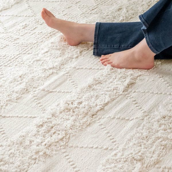 ラグ ラグマット  140×200ｃｍ ホワイト アイボリー BOHO 楽天市場】ラグ ラグ ラグマット 140×200cm ホワイト アイボリー BOHO