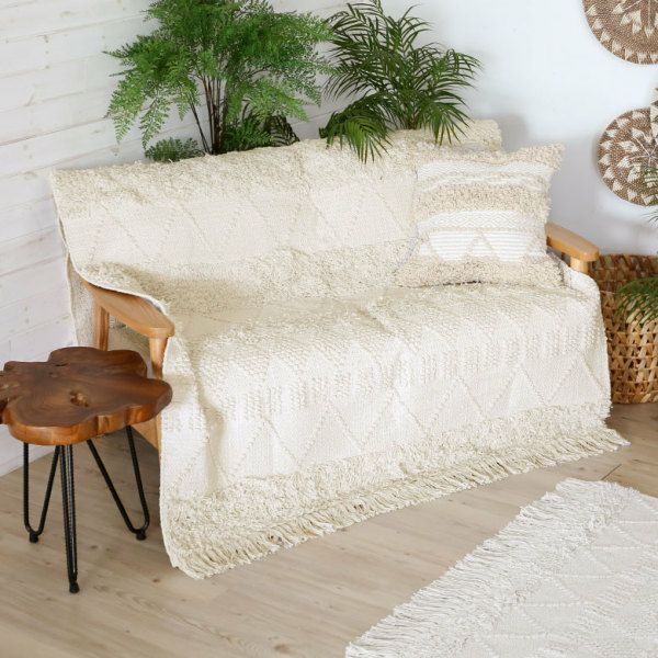 ラグ ラグ ラグマット 140×200cm ホワイト アイボリー BOHO [34424 ラグ ラグ ラグマット 140×200cm ホワイト アイボリー BOHO [34424