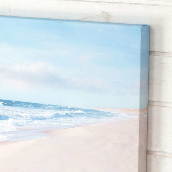 風景画 キャンバス f30 海 アクリル画 海の風景 太陽 青い空 青い海