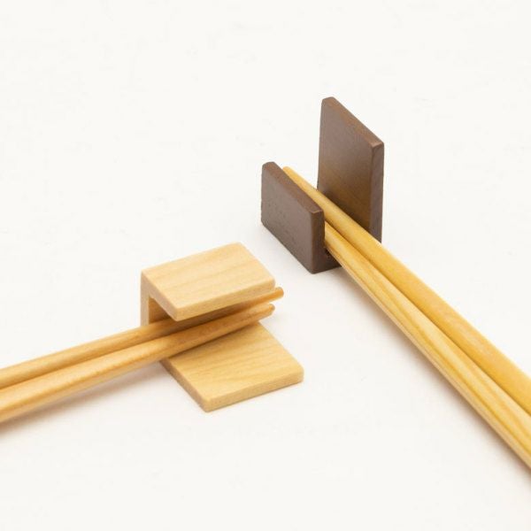 メール便対応】箸セット 箸 箸置き 木製 2膳 22.5cm [90197]【 おはし