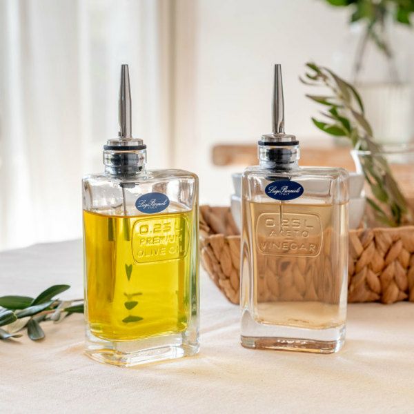 【匿名配送】スペイン製　アンティーク　オイル＆ビネガーボトルセット oil-l-1.jpg